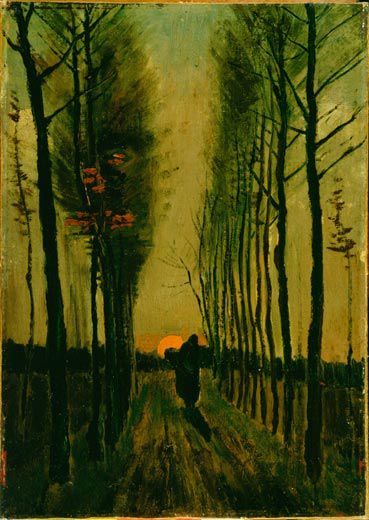 Vincent-van-Gogh-Lane-of-Poplars-at-Sunset-6